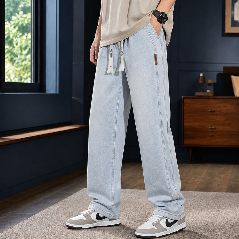 Norbert Wide Leg Jeans - Light Blue