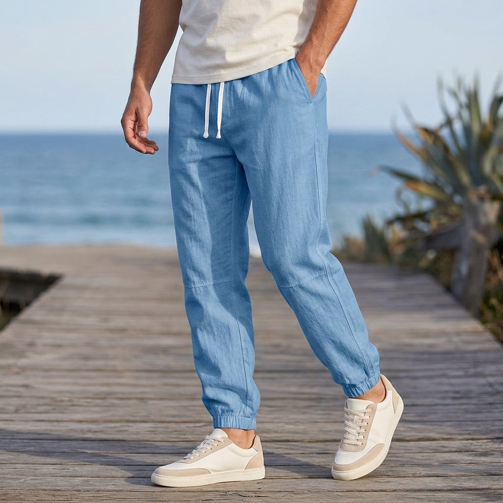 Caleb Relaxed Jogger Pants - Blue