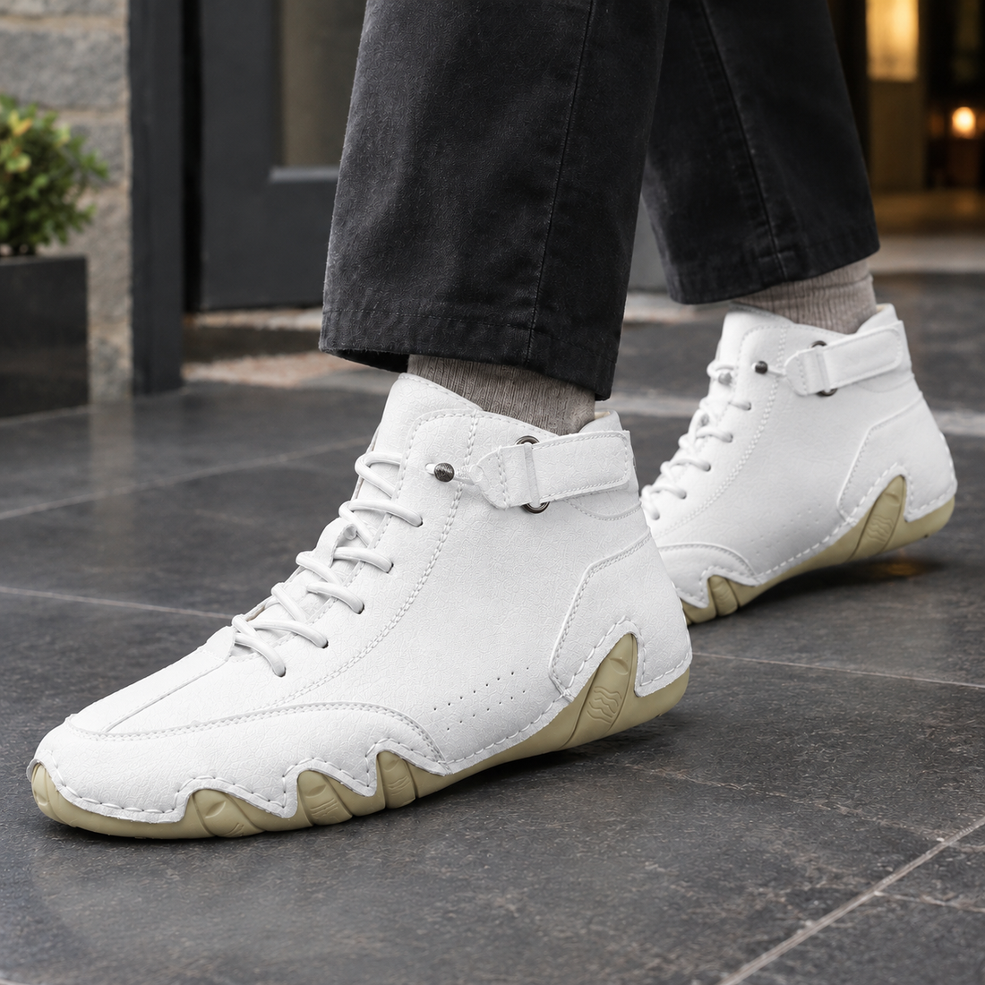 Zabarella Lace-Up Sneakers - White