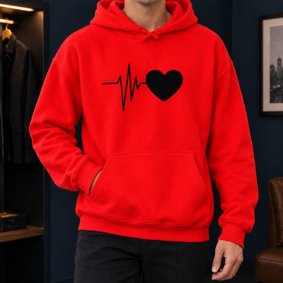 Oliver Heartbeat Hoodie - Red