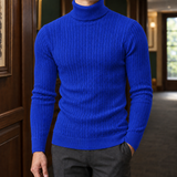 Dario Cable Knit Sweater - Royal Blue