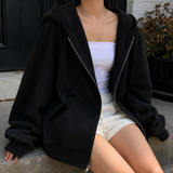 Bettina Oversized Hoodie - Black Thin Section