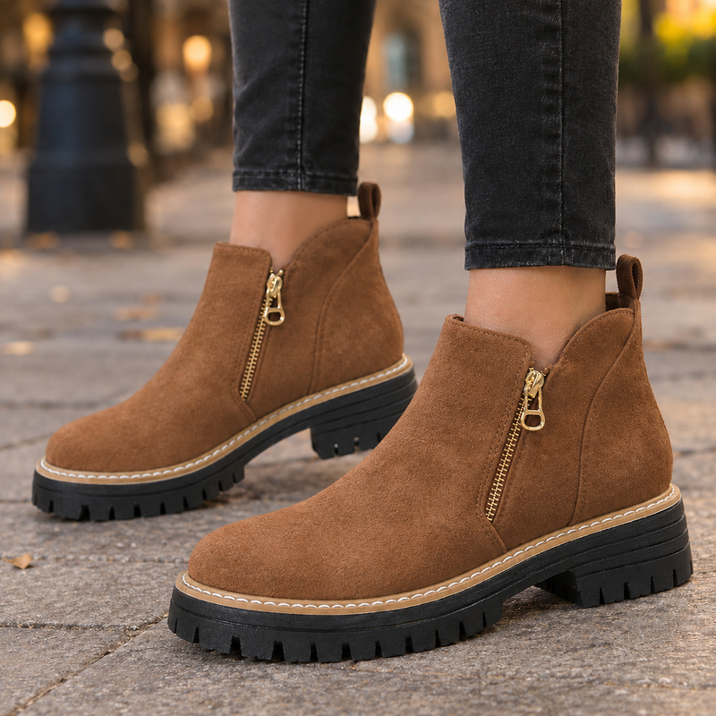 Piccini Side Zip Boots - Brown