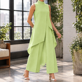 Rhea-Kate Layered Pant Set - Green