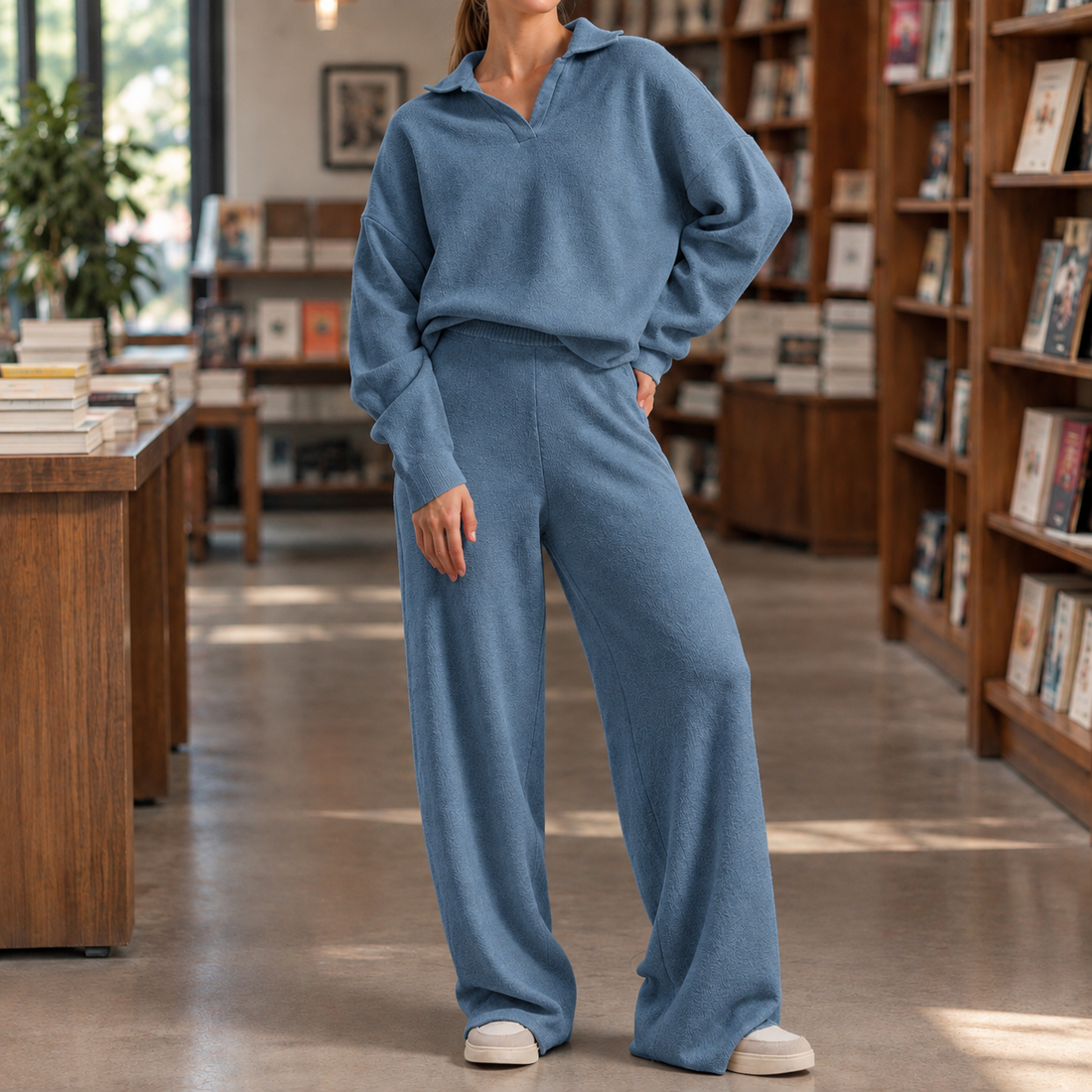 Genevieve-Faye Relaxed Set - Haze Blue