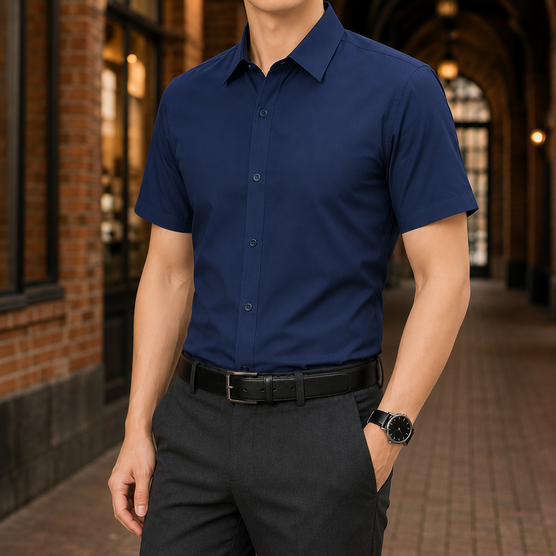 Killian Slim Fit Shirt - Dark Blue