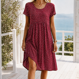 Aimee-Jane Boho Dress - Red