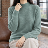 Jocasta Mock Neck Sweater - Grass Green