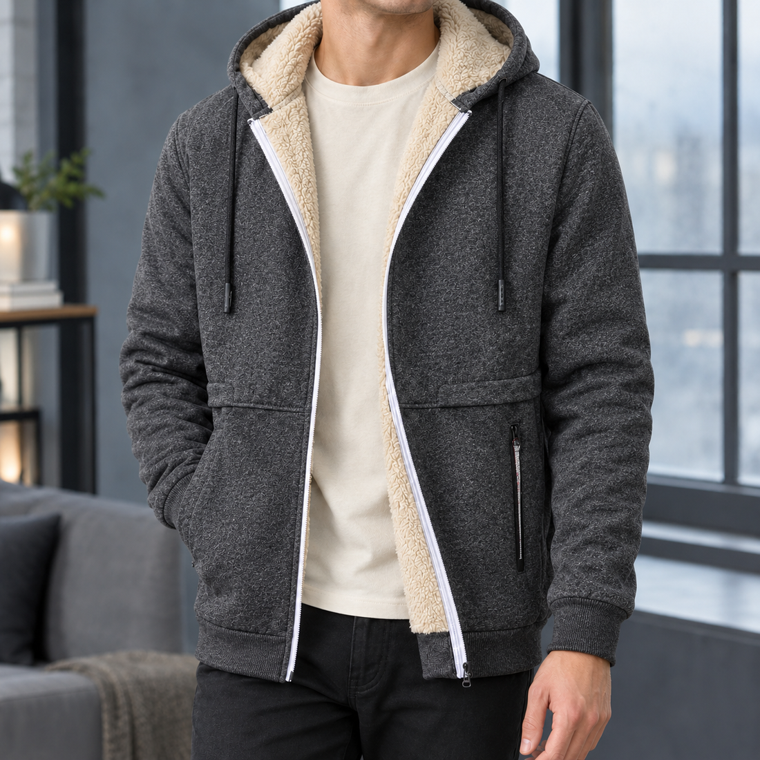 Valentin Hooded Hoodie - Dark Gray
