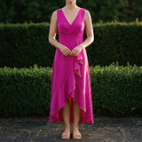 Willa Wrap Dress - Rose Red