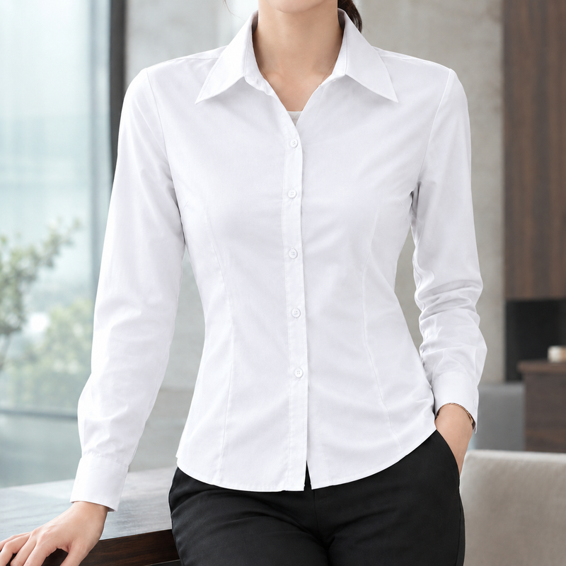 Yolande-Hope Slim Fit Shirt - White