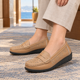 Badoer-Milano Cutout Loafers - Tan