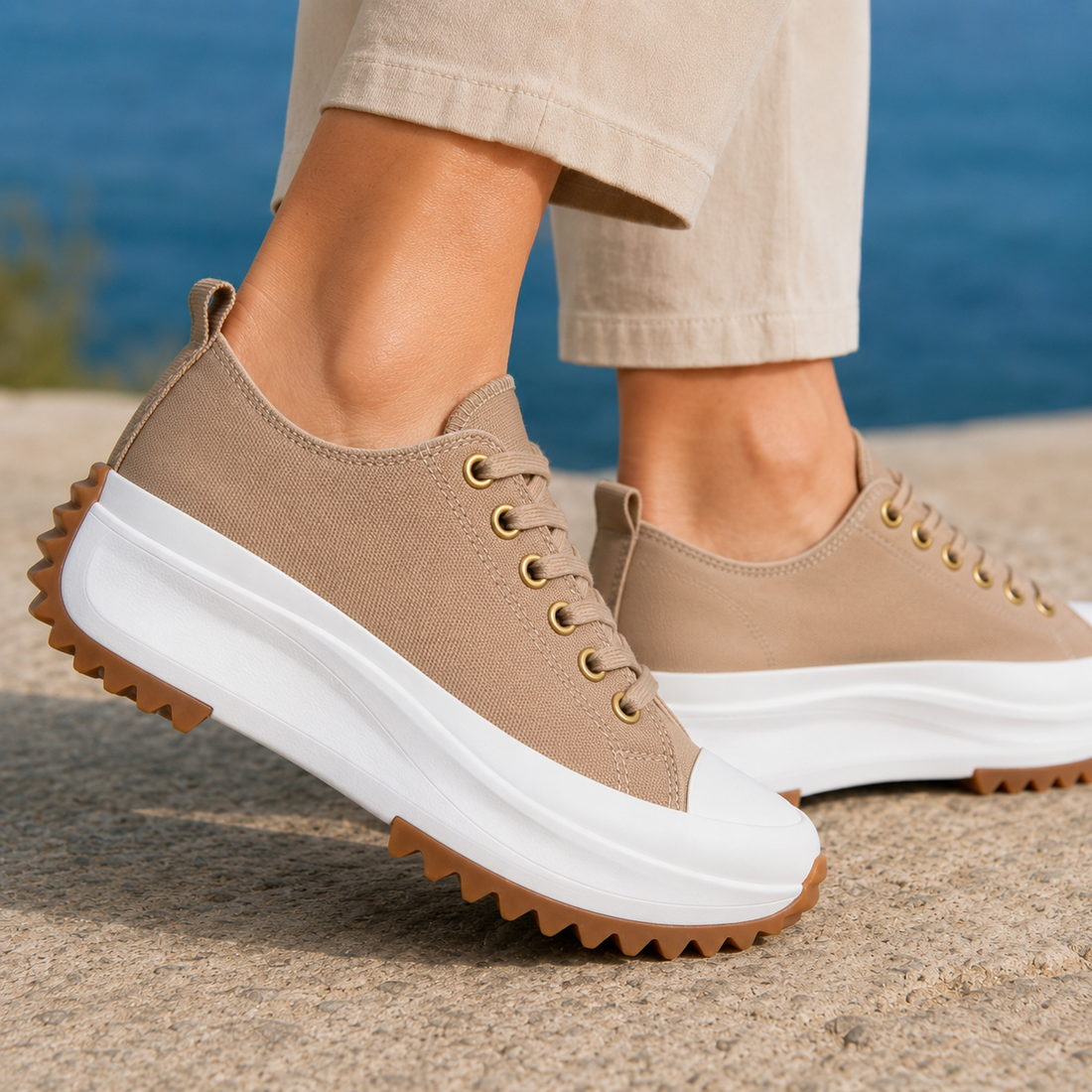 Calvino Orthopedic Sneakers - Tan