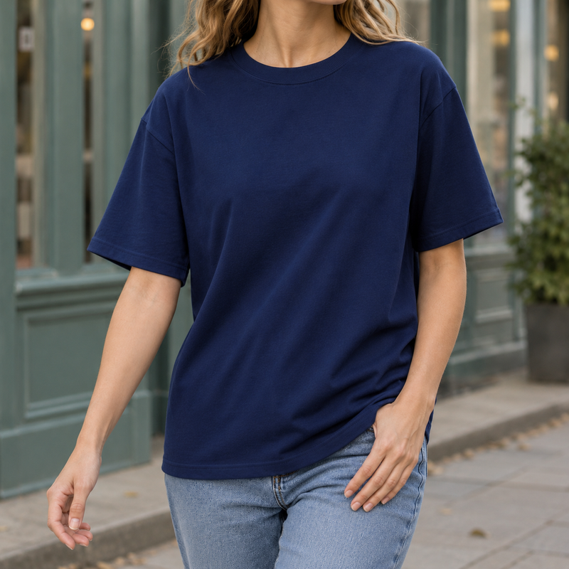 Nadine Relaxed T-Shirt - Navy Blue