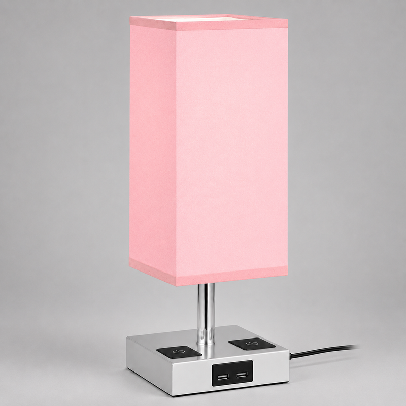 Northmere Linen Lamp - Blush Pink