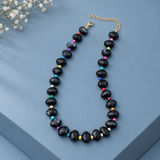 Bancroft Geometric Bead Necklace - Black