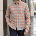 Orange Gray Check
