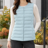 Isabeau-Pearl Cashmere Vest - Light Blue