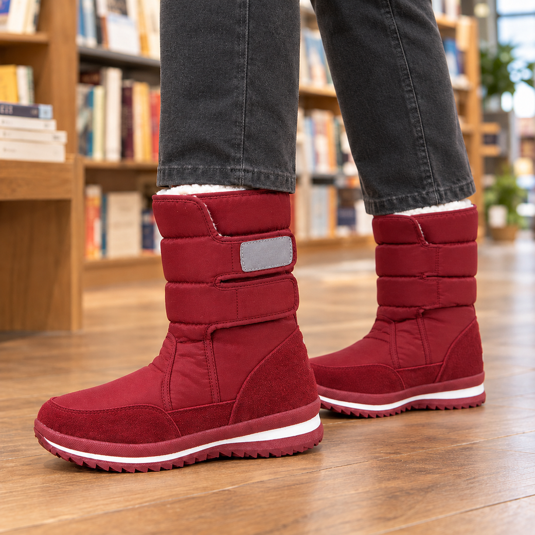 Pacelli-Vico Quilted Boots - Burgundy