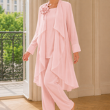 Mina-June Chiffon Pantsuit - Blush
