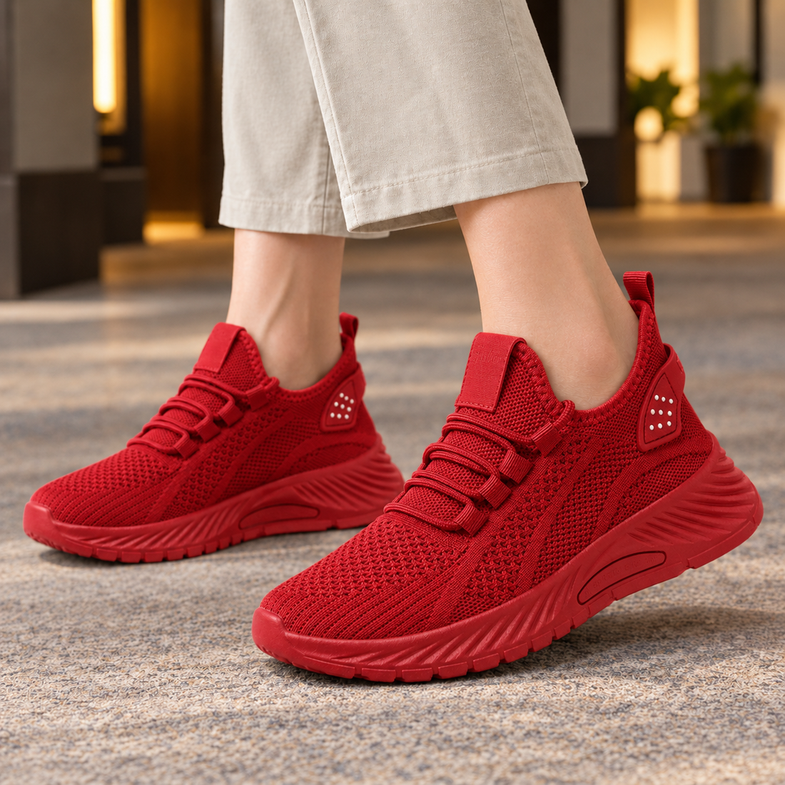 Cervini Breathable Sneakers - Red
