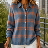 Faye Plaid Sweater - Blue