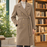 Zenobia Wool Coat - Gray Camel