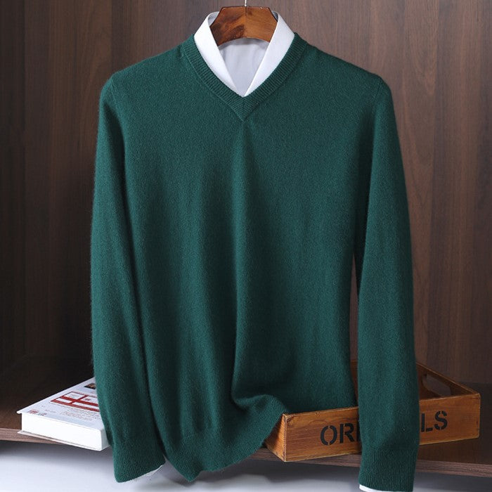 Valence V-Neck Sweater - Green