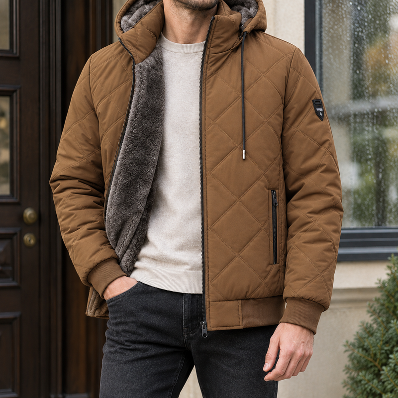 Dorian Quilted Jacket - Coffee