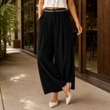Valeria Wide Leg Pants - Black