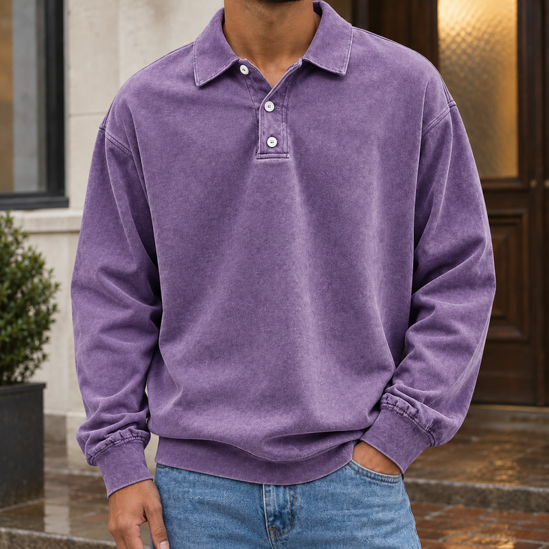 Oliver Relaxed Polo - Purple