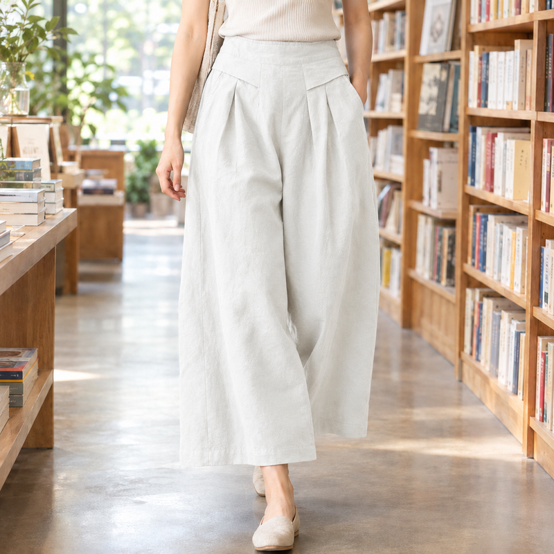 Melanie-Claire Wide Leg Pants - White