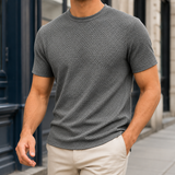 Caleb Textured T-Shirt - Grau