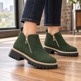 Zanetti-Como Zip Ankle Boots - Green