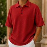 Samson Waffle Polo - Red