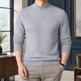 Wyatt Mock Neck Sweater - Gray