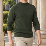Hudson Mock Neck Sweater - Olive Green