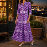 Alba Tiered Maxi Dress - Purple
