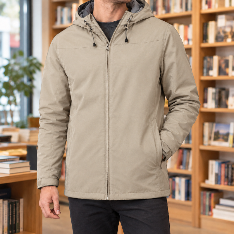Nathanael Hooded Jacket - Beige