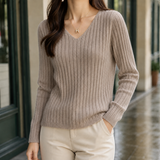 Millie Ribbed Sweater - Silt Camel