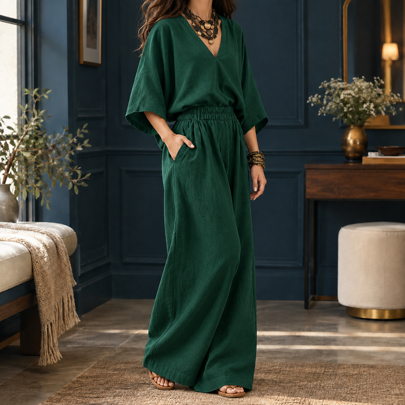 Lucia-Grace Wide Leg Set - Green