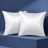 Rosewood Satin Cushion Covers - White