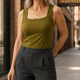 Bianca-Marie Support Tank Top - Olive Green