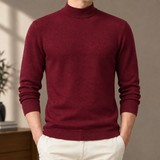Florian Mock Neck Sweater - Red