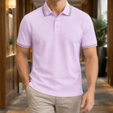 Austin Striped Polo - Light Purple