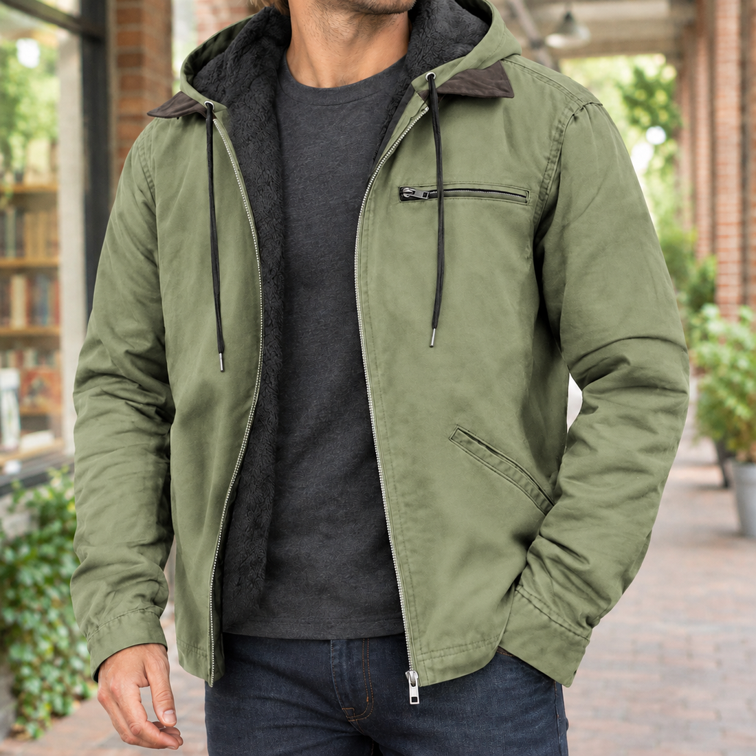 Carter Hooded Jacket - Light Green