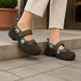 Perugia Chunky Mary Janes - Brown