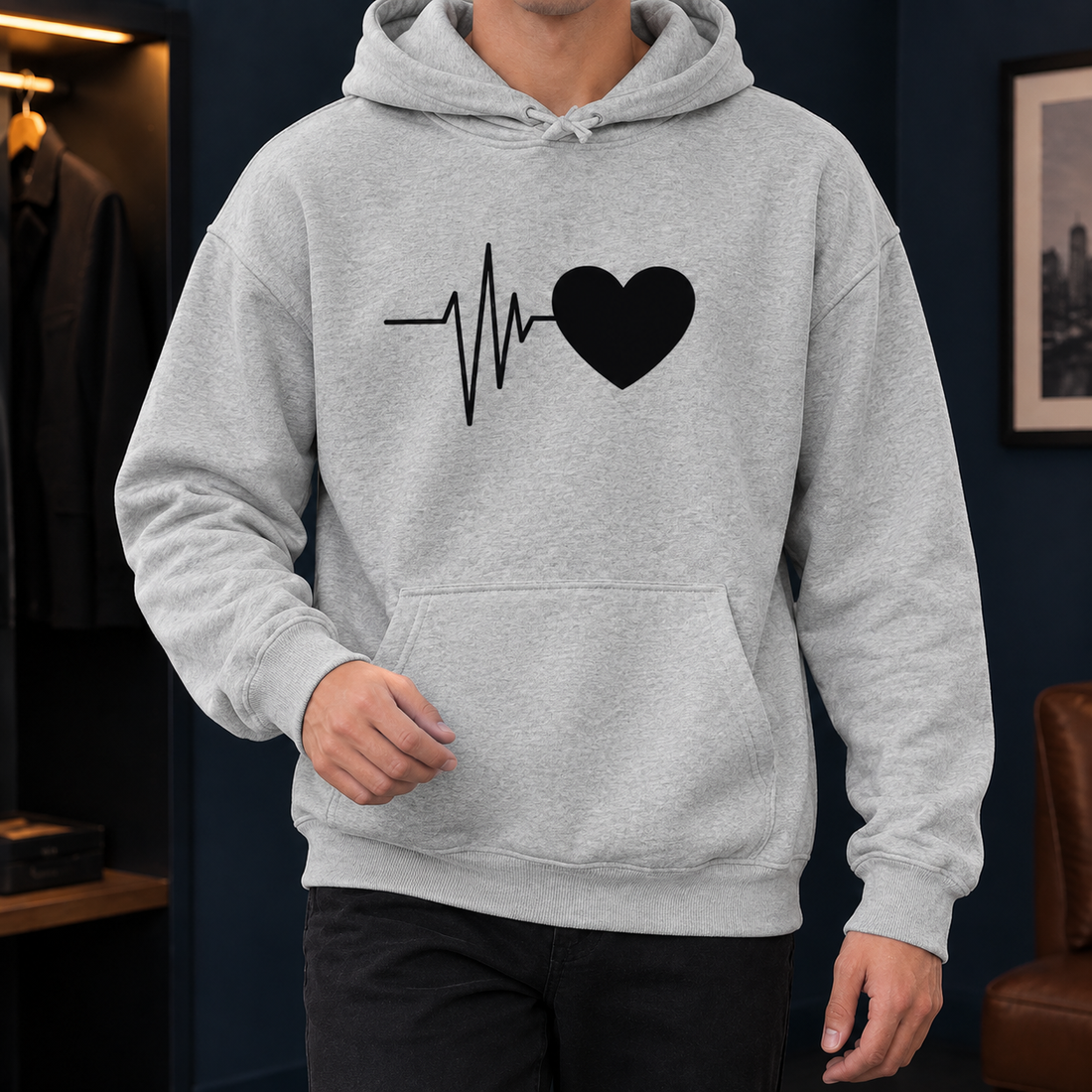 Oliver Heartbeat Hoodie - Gray