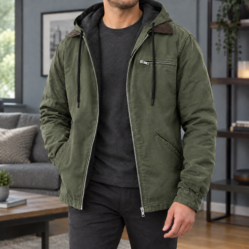 Florian Hooded Jacket - Army Green