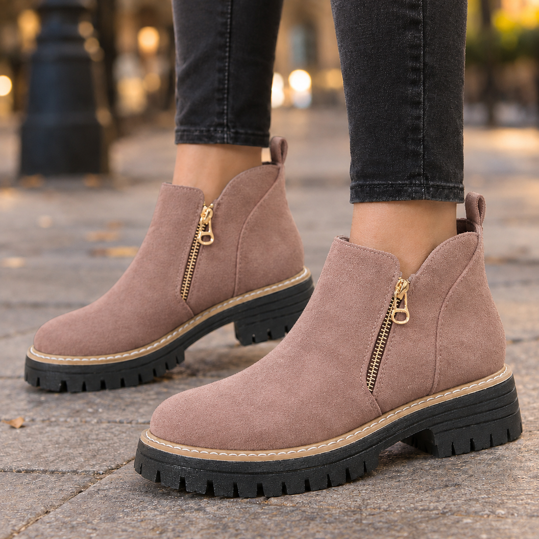 Piccini Side Zip Boots - Pink